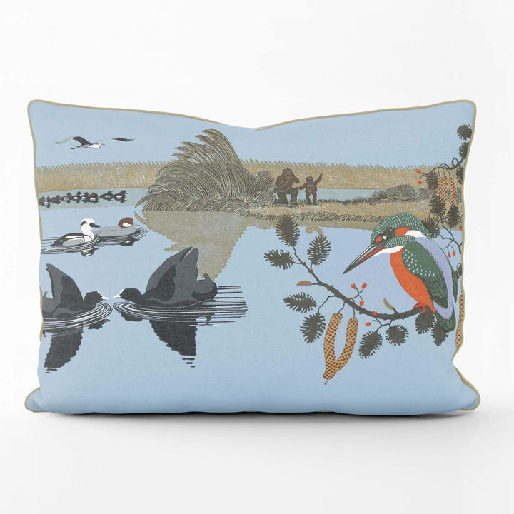 Kingfisher - Robert Gillmor Cushion - Handmade Cushions UK - WeLoveCushions