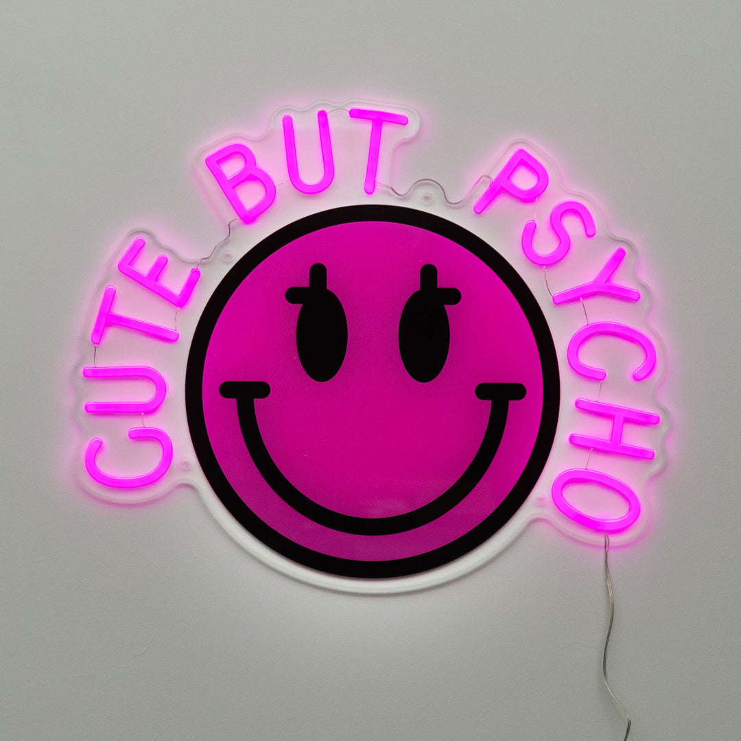Cute But Psycho: S.W.Smiley LED Neon Wall Sign