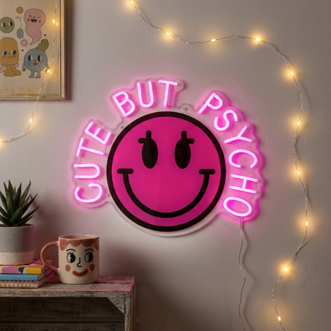 Cute But Psycho: S.W.Smiley LED Neon Wall Sign