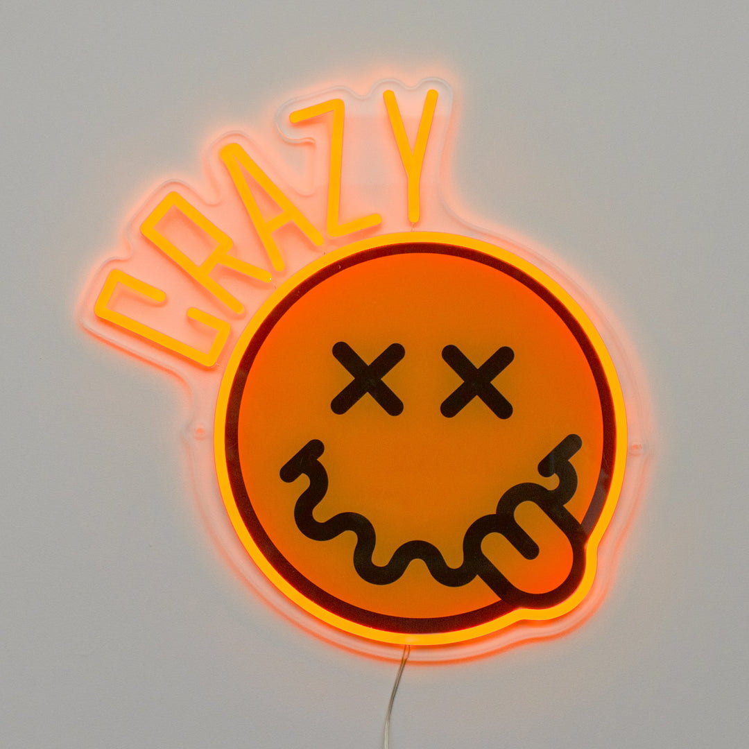 Crazy S.W. Smiley LED Neon Wall Sign