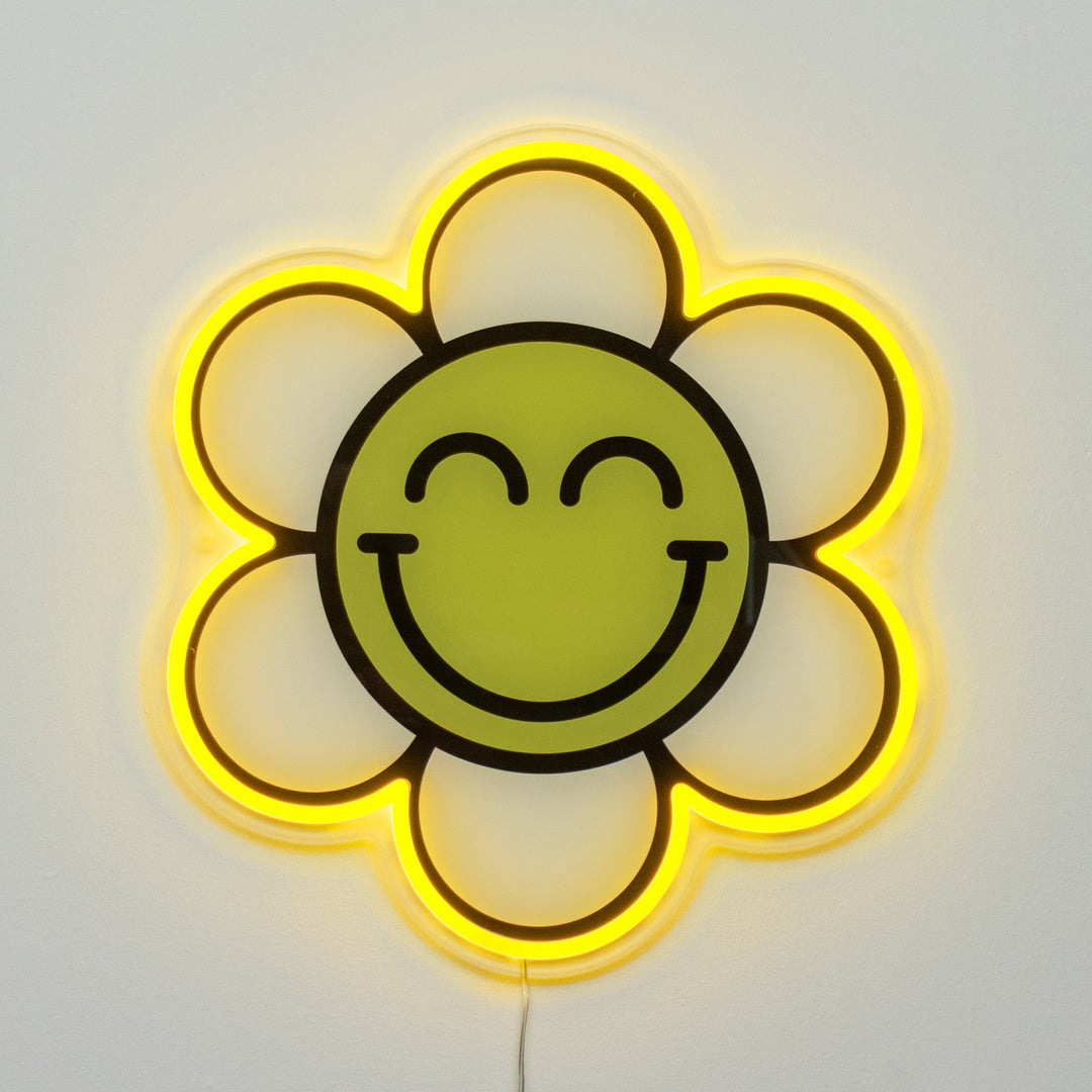 Happy Flower: S.W.Smiley LED Neon Wall Sign