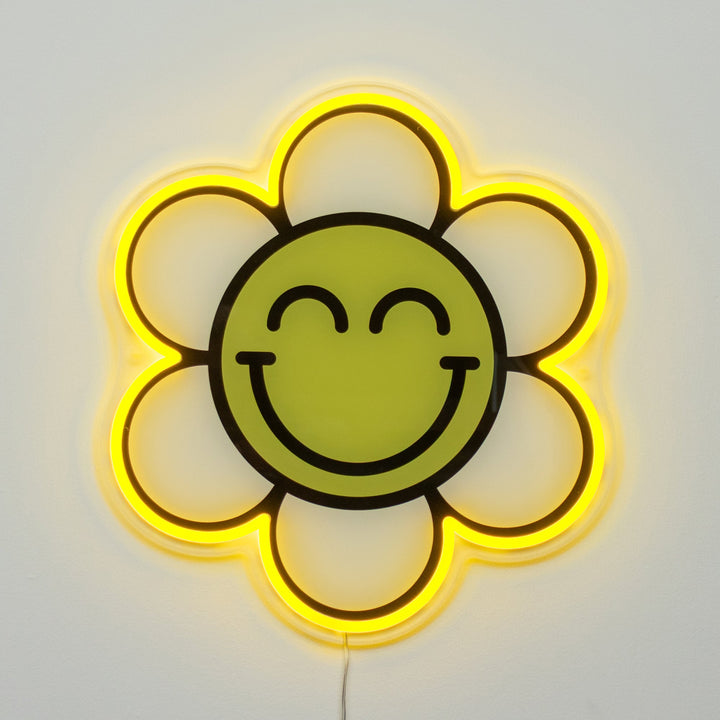 Happy Flower: S.W.Smiley LED Neon Wall Sign