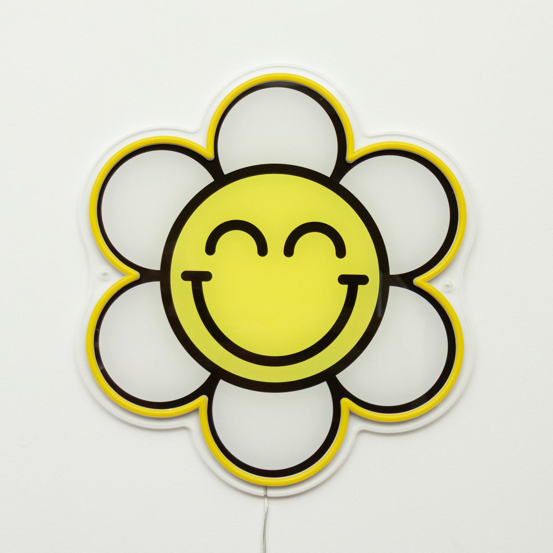 Happy Flower: S.W.Smiley LED Neon Wall Sign