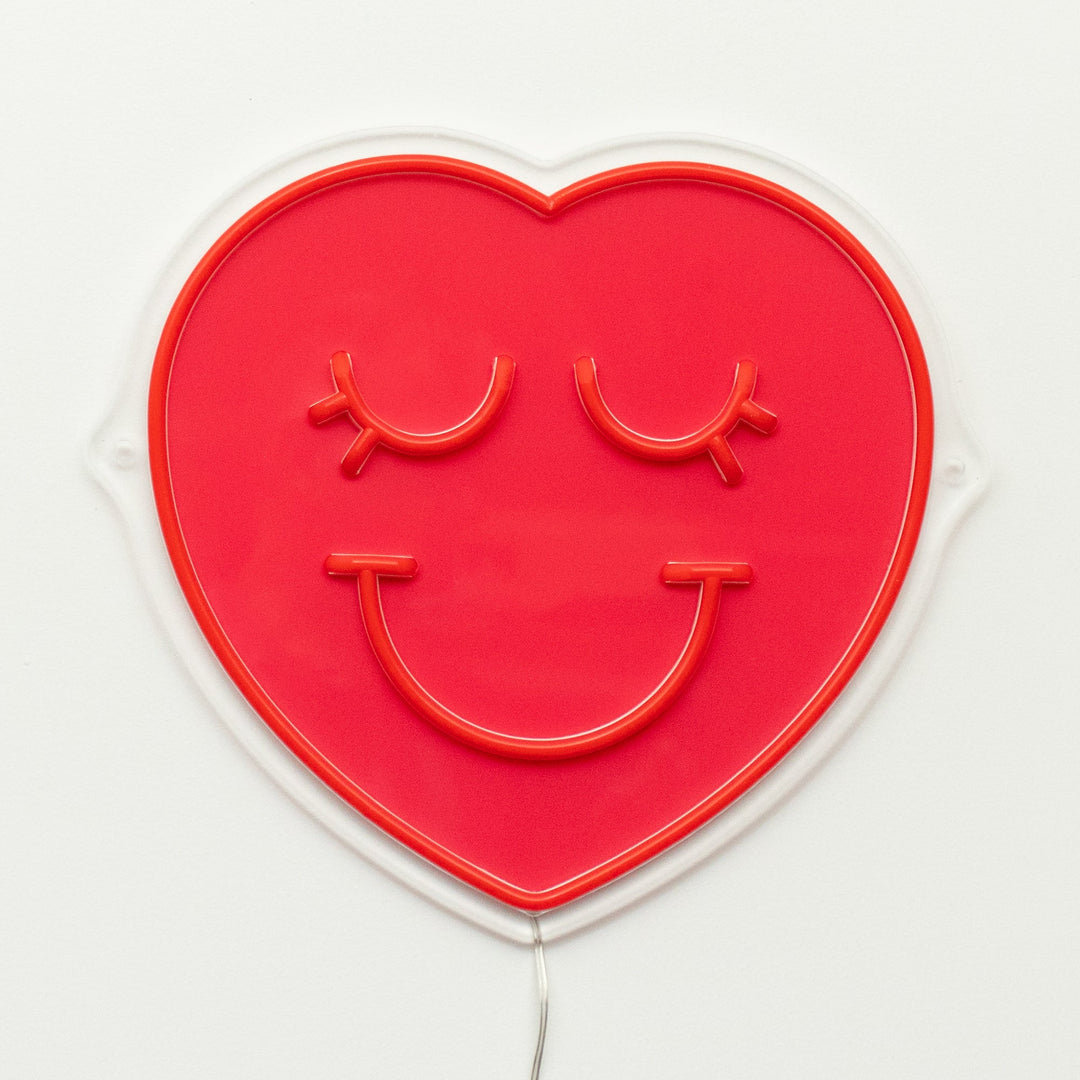 Happy Heart: S.W.Smiley LED Neon Wall Sign