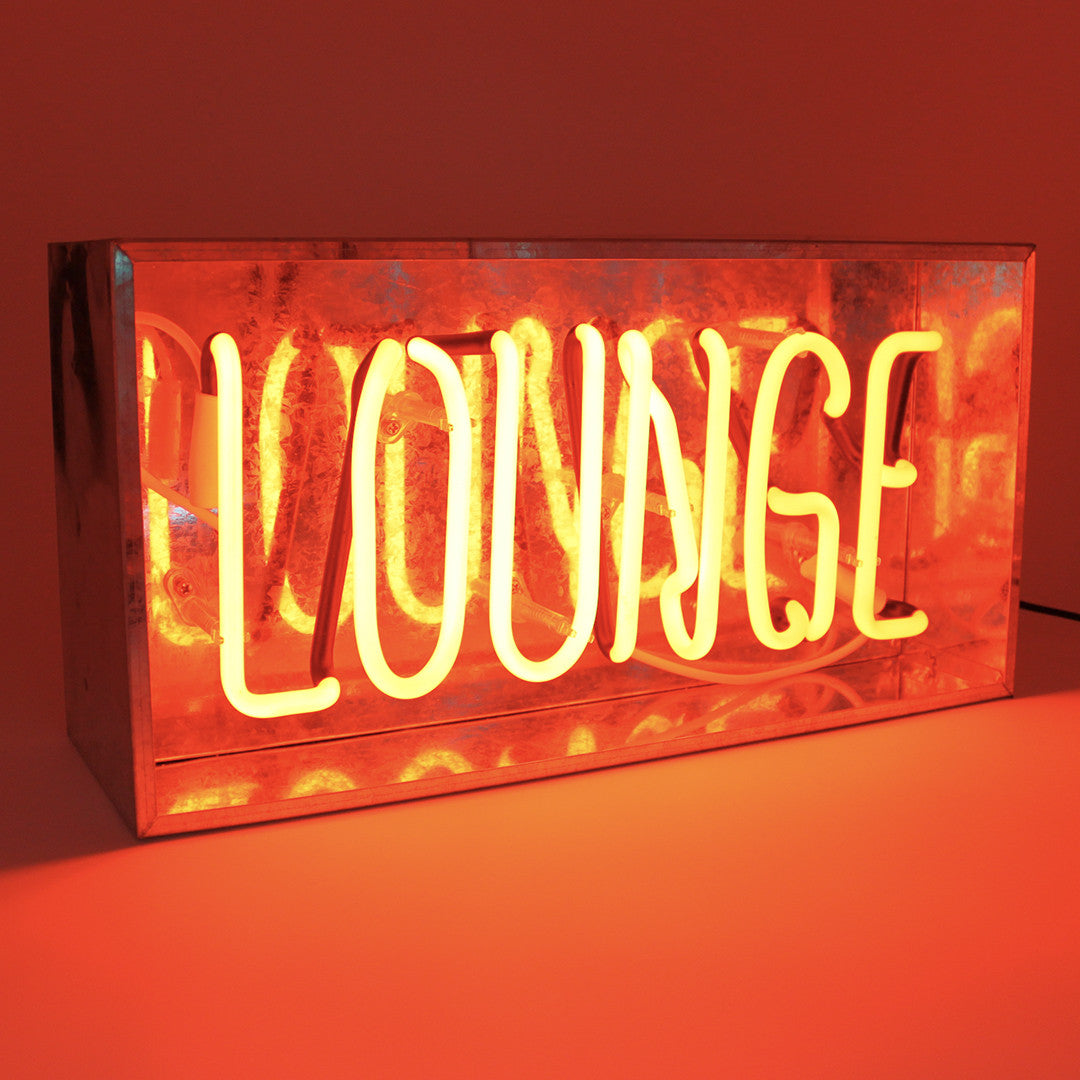 Lounge Metal Box Neon product image shown in a home or gift setting