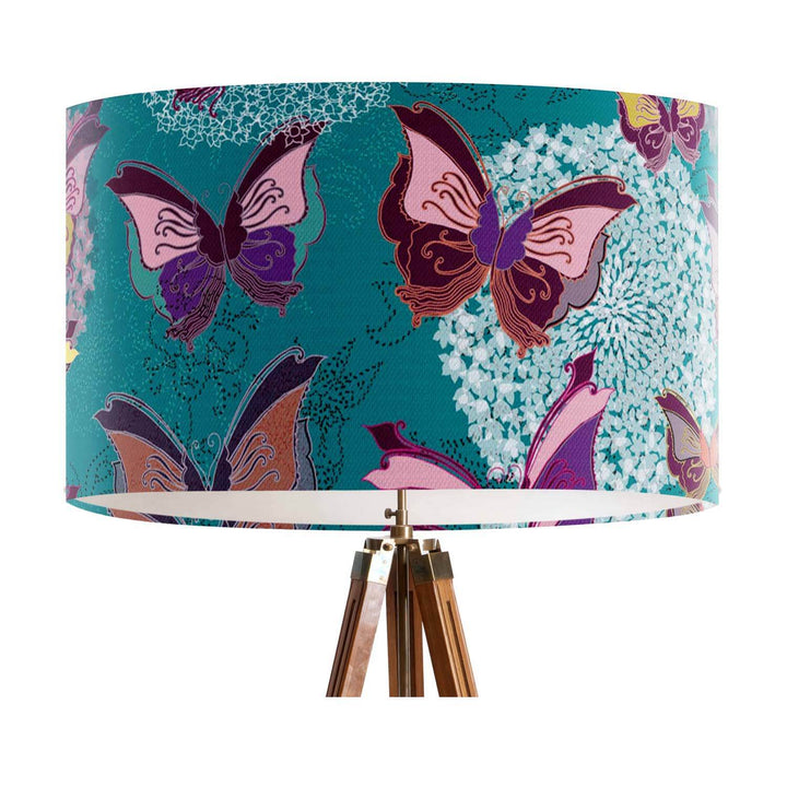 Paper Butterflies Green - FOG - House Of Turnowsky Lampshade