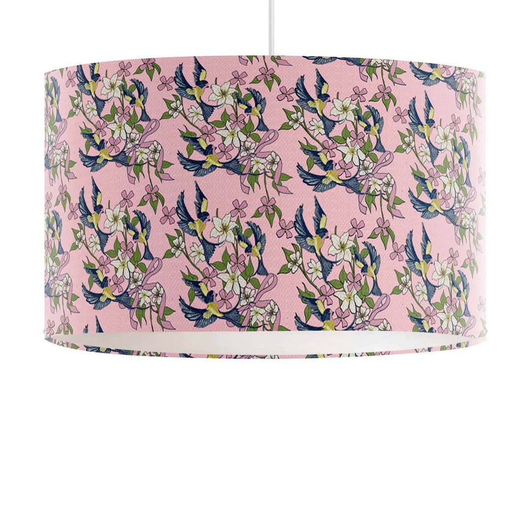 Swallow Bouquet Pink - Their Nibs Lampshade