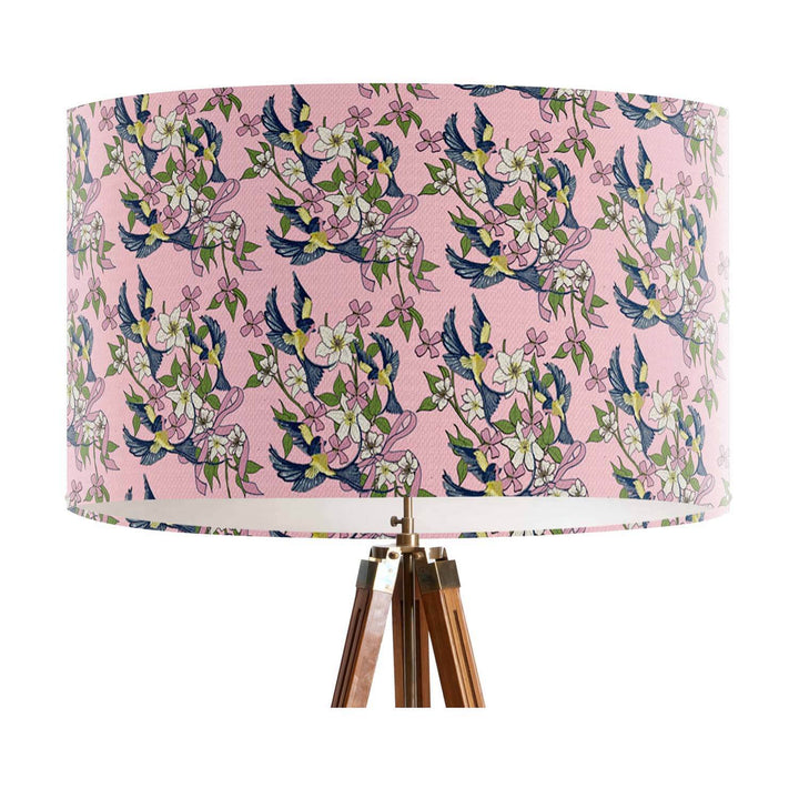 Swallow Bouquet Pink - Their Nibs Lampshade