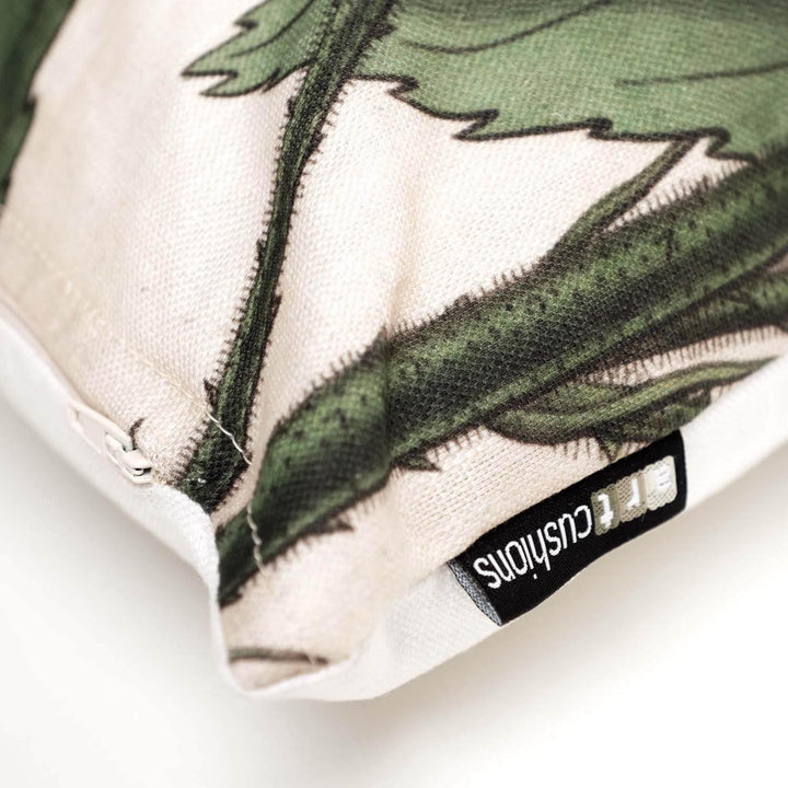 Leaves And Flamingo - Art Print Cushion - Handmade Cushions UK - WeLoveCushions