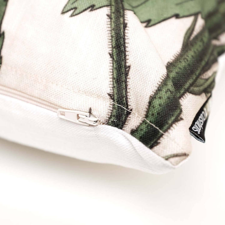 Leaves And Flamingo - Art Print Cushion - Handmade Cushions UK - WeLoveCushions