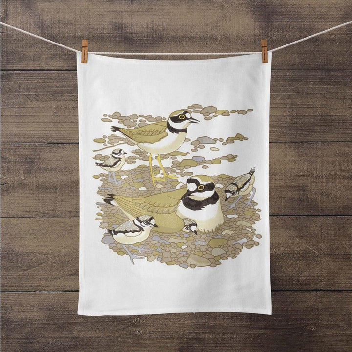 Little Ringed Plovers - Robert Gillmor Tea Towel