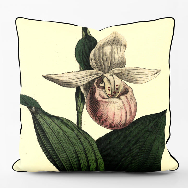 Showy Lady's-slipper - Botanical Outdoor Cushion