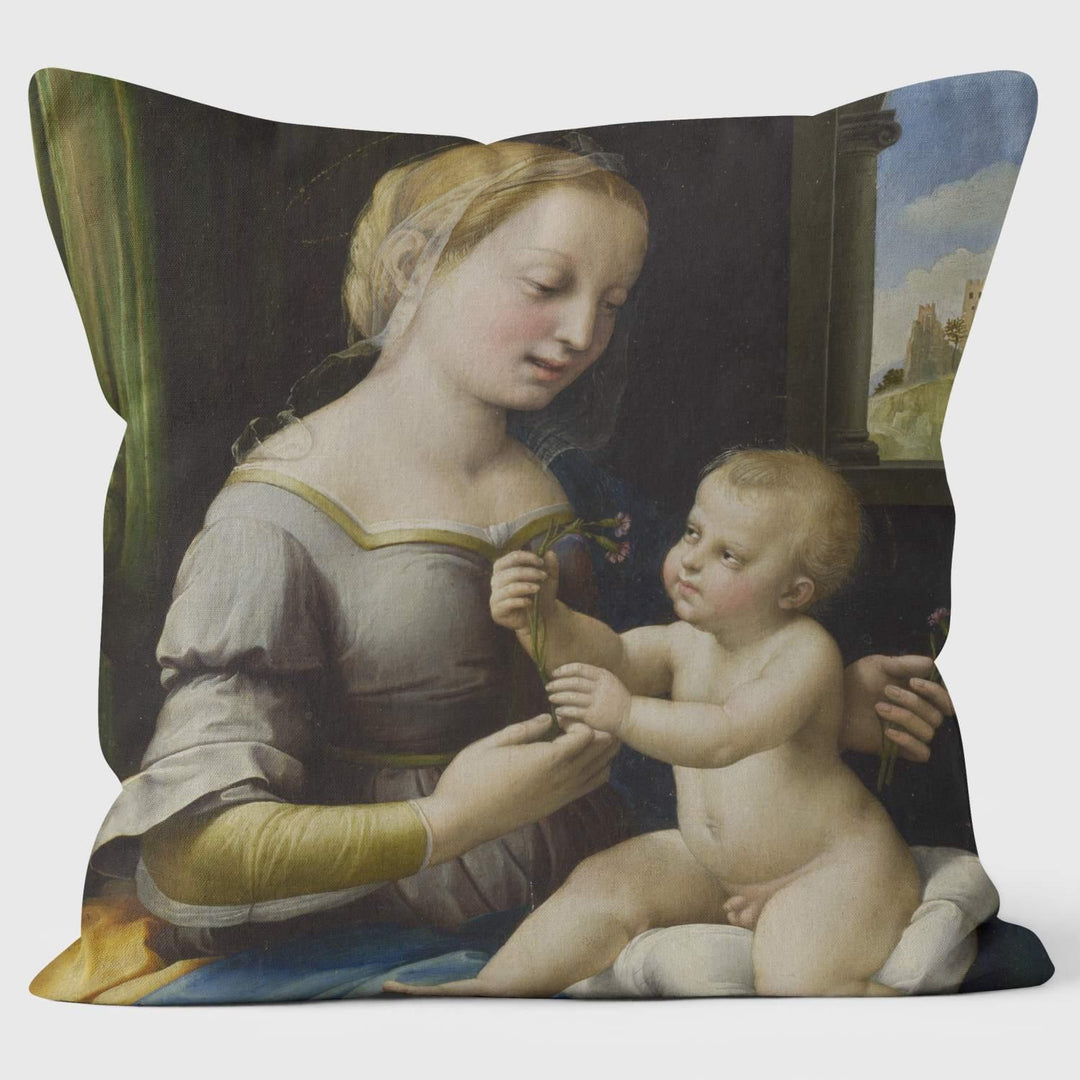 Madonna of the Pinks - Raphael‰۪s - National Gallery Cushion - Handmade Cushions UK - WeLoveCushions