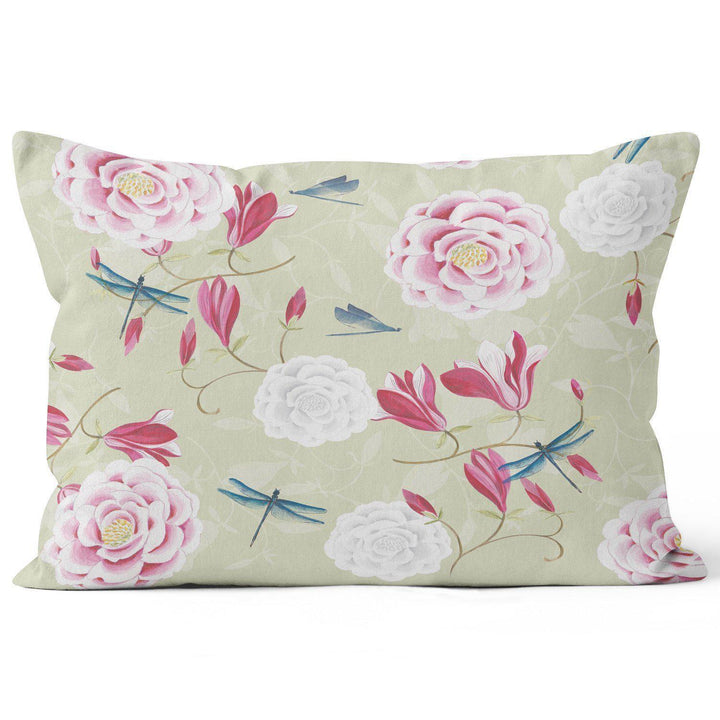 Magnolia & Roses - Funky Art Cushion - Garden Of Eden - House Of Turnowsky Pillows - Handmade Cushions UK - WeLoveCushions