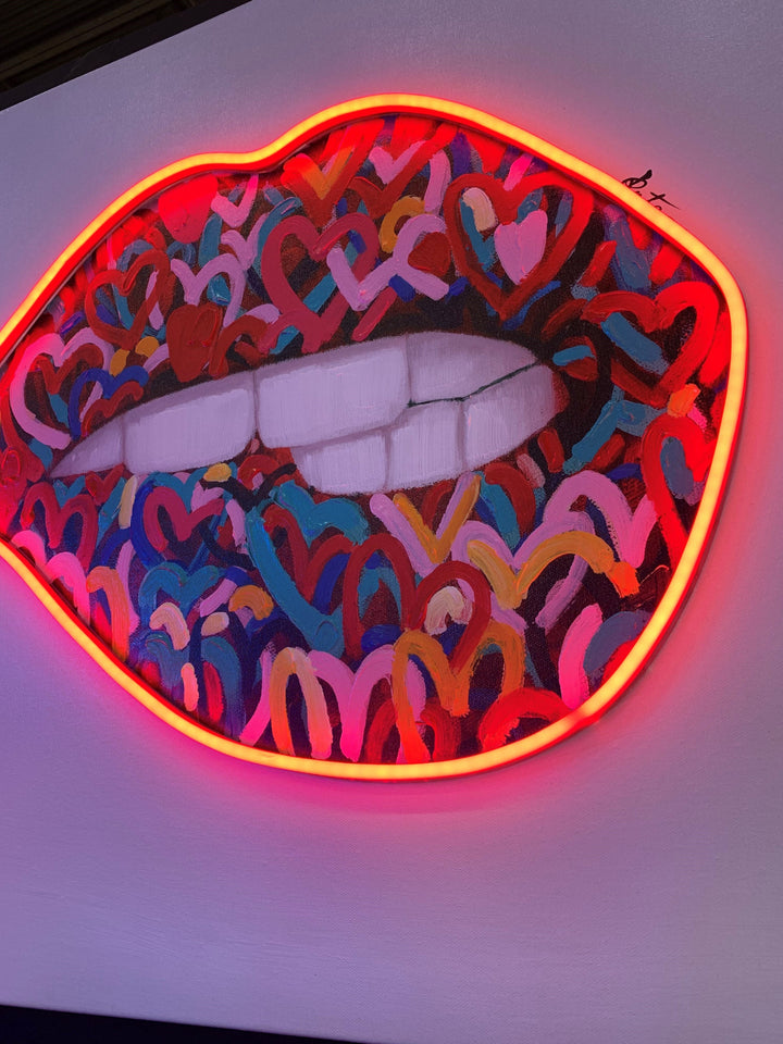 Wall Painting (LED Neon) - Mouth - Locomocean Ltd