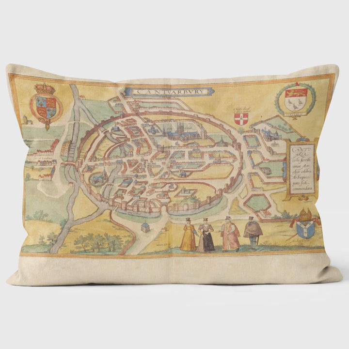 Map of Canterbury1 - British Library Cushions - Handmade Cushions UK - WeLoveCushions