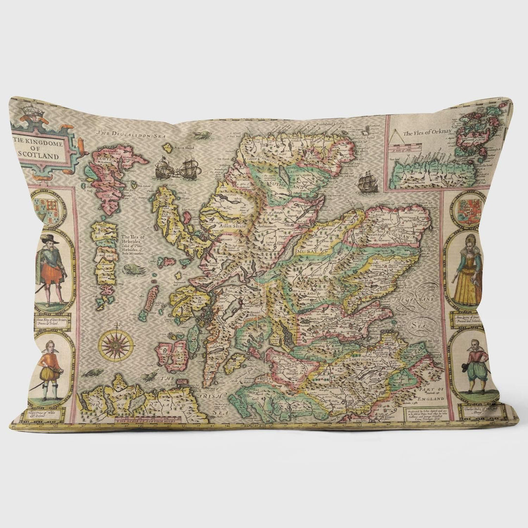 Map of Scotland - British Library Cushions - Handmade Cushions UK - WeLoveCushions