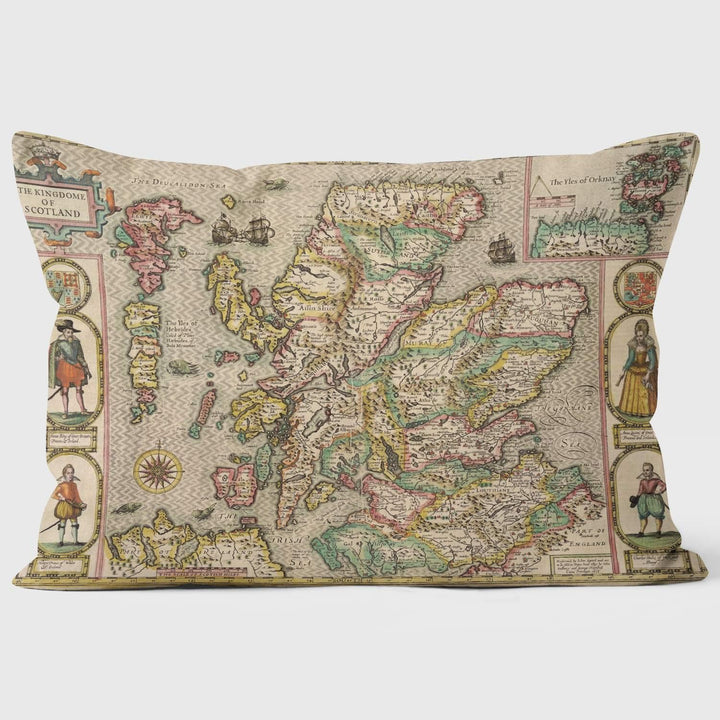 Map of Scotland - British Library Cushions - Handmade Cushions UK - WeLoveCushions