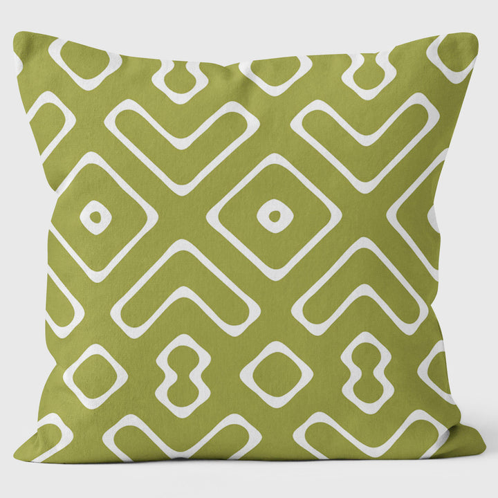 Mouths Green - Abstract Cushion - Handmade Cushions UK - WeLoveCushions