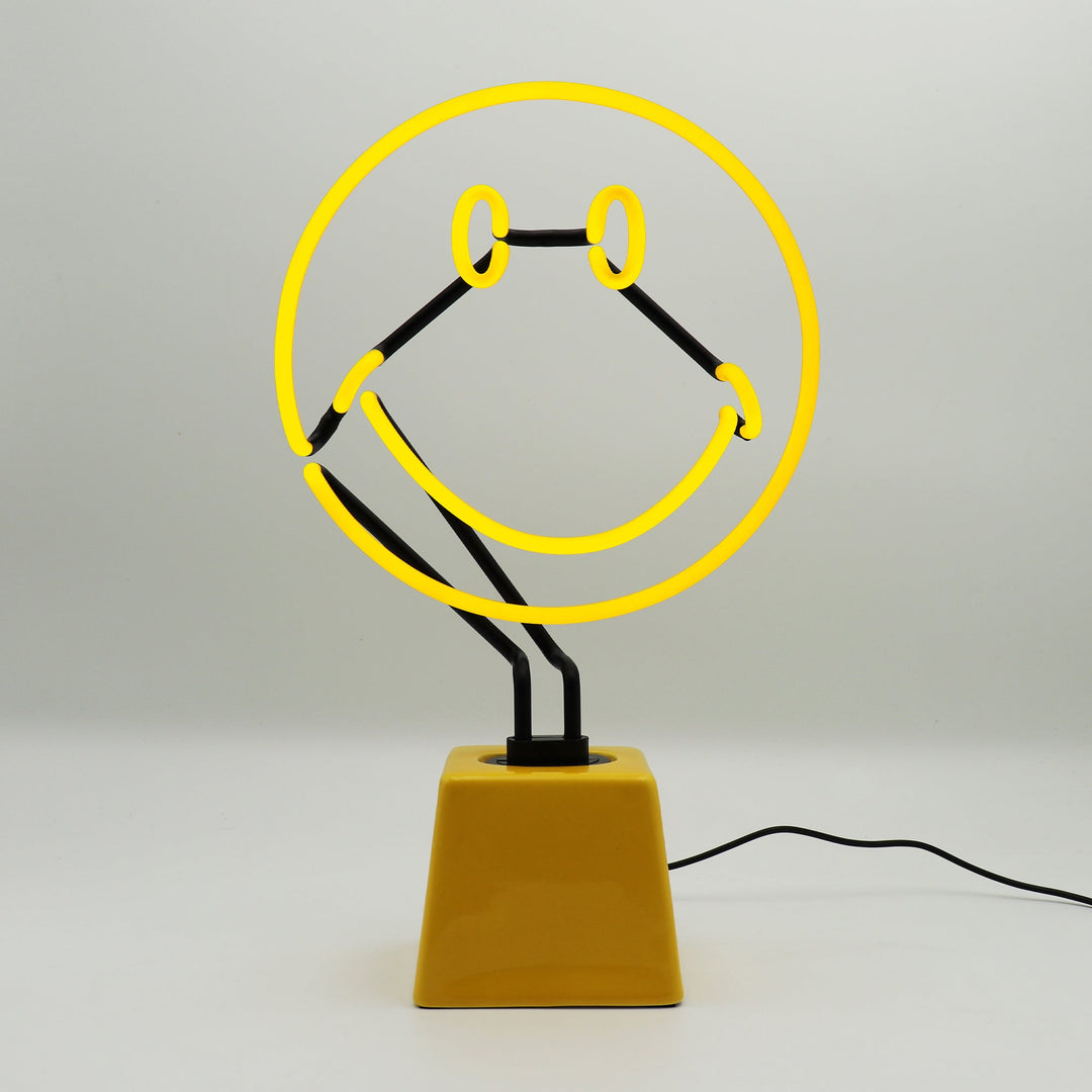 Original Smiley Glass Neon Table Light