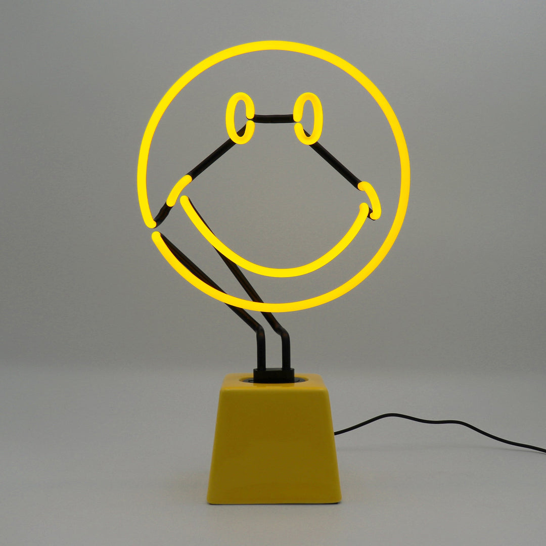Original Smiley Glass Neon Table Light