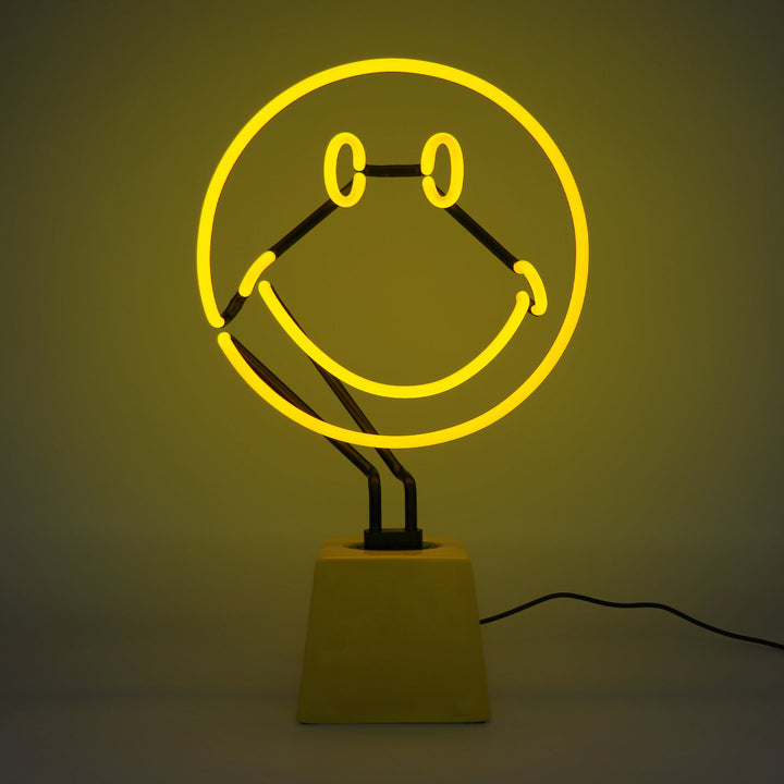 Original Smiley Glass Neon Table Light