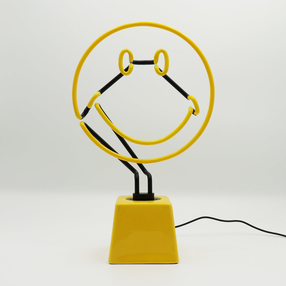 Original Smiley Glass Neon Table Light