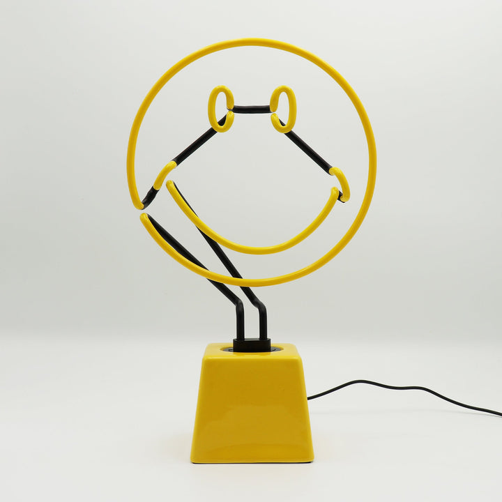 Original Smiley Glass Neon Table Light