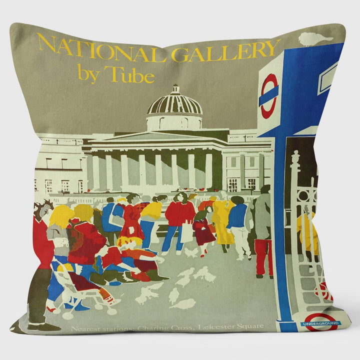 National Gallery By Tube - London Transport Cushion - Handmade Cushions UK - WeLoveCushions