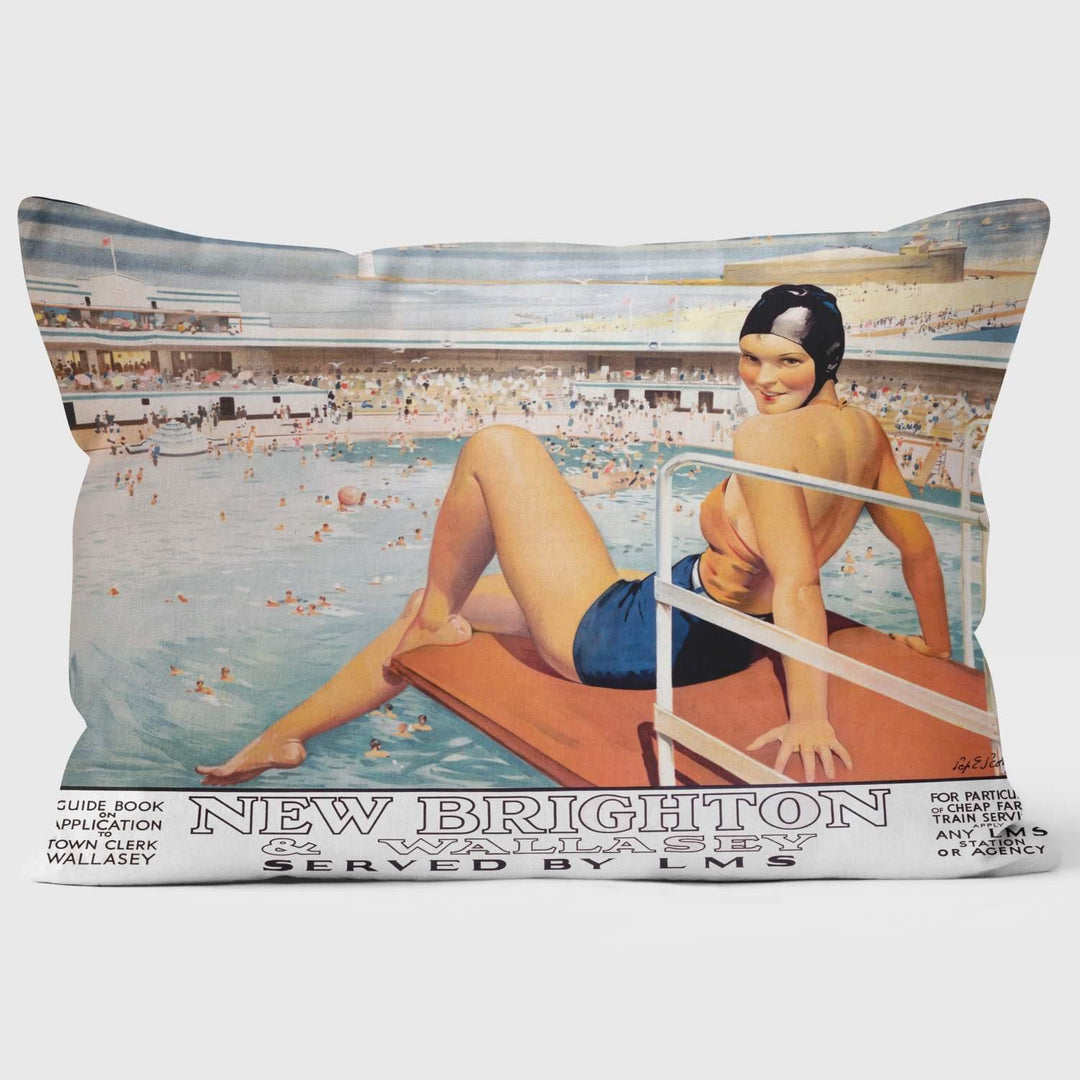 New Brighton And Wallasey LMS 1923 -1947 - National Railways Museum Cushion - Handmade Cushions UK - WeLoveCushions