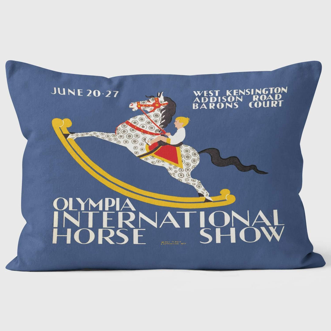 Olympia Horse Show Rocker - London Transport Cushion - Handmade Cushions UK - WeLoveCushions