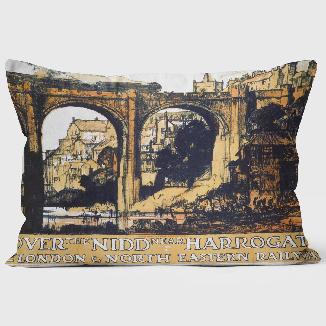 Over the Nidd near Harrogate LNER 1923-1947 - National Railway Museum Cushion - Handmade Cushions UK - WeLoveCushions