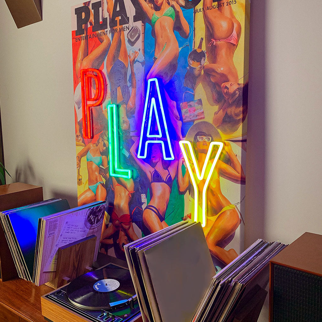 Playboy X Locomocean   Beach Scene Cover (LED Neon) product image shown in a home or gift setting