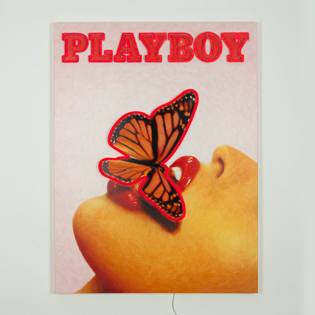 Playboy X Locomocean   Butterfly Cover (LED Neon) product image shown in a home or gift setting