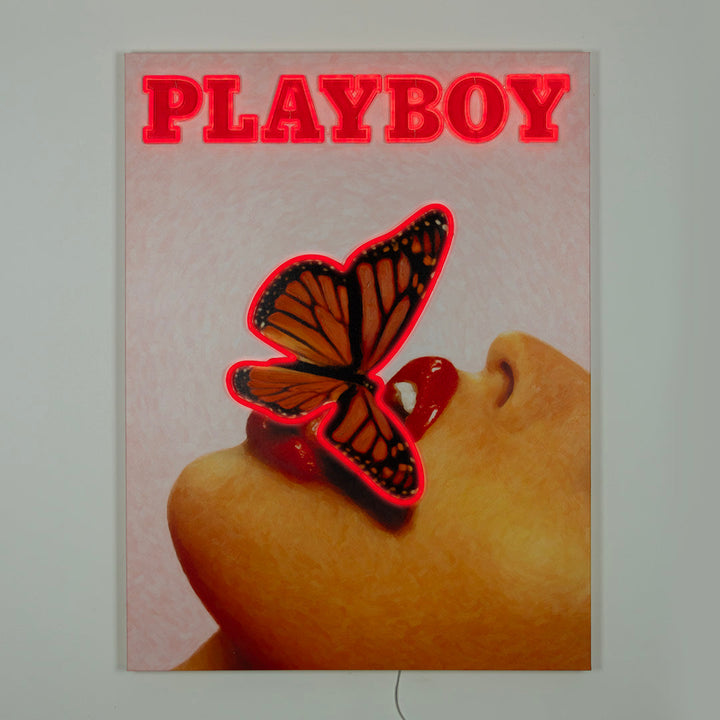 Playboy X Locomocean   Butterfly Cover (LED Neon) product image shown in a home or gift setting