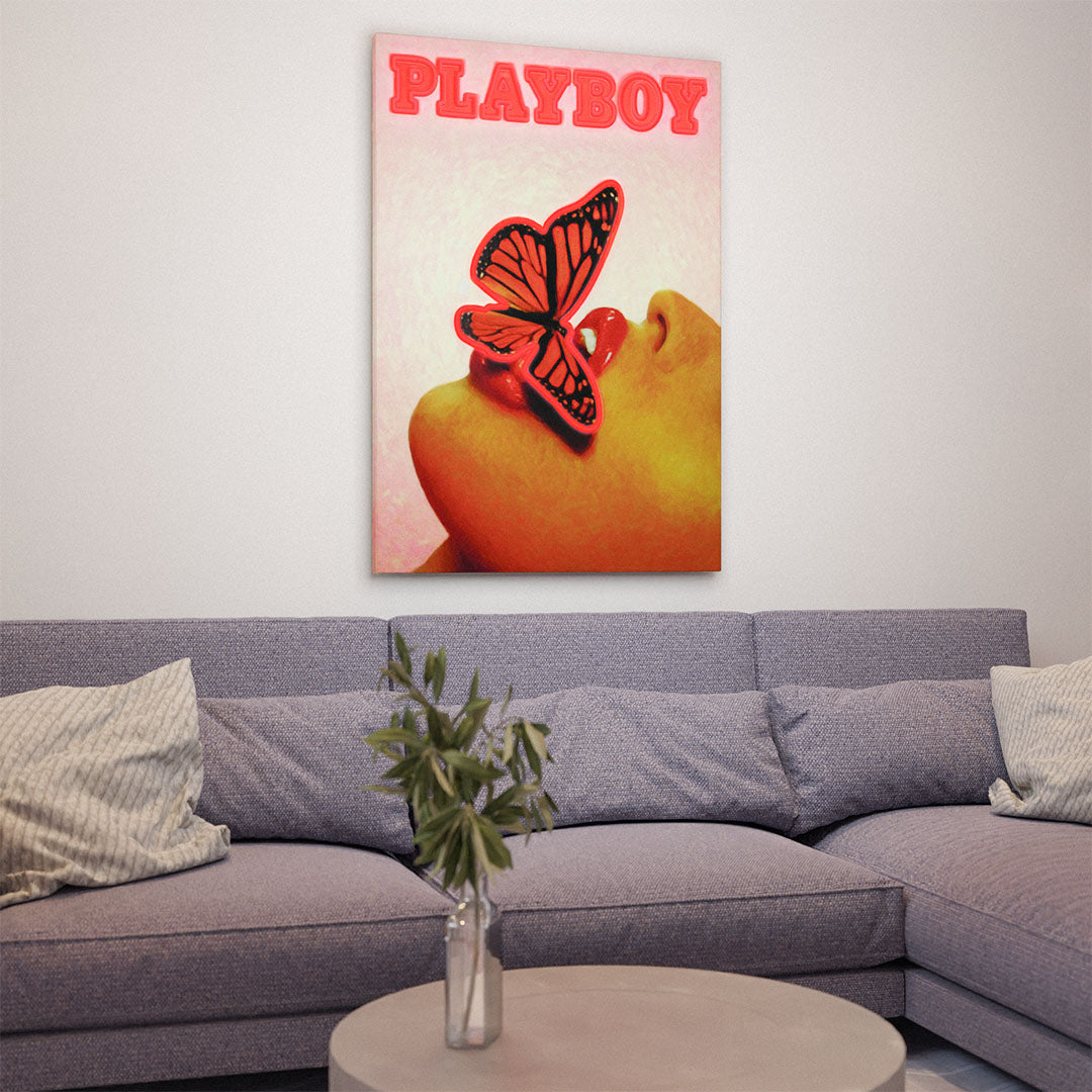 Playboy X Locomocean   Butterfly Cover (LED Neon) product image shown in a home or gift setting
