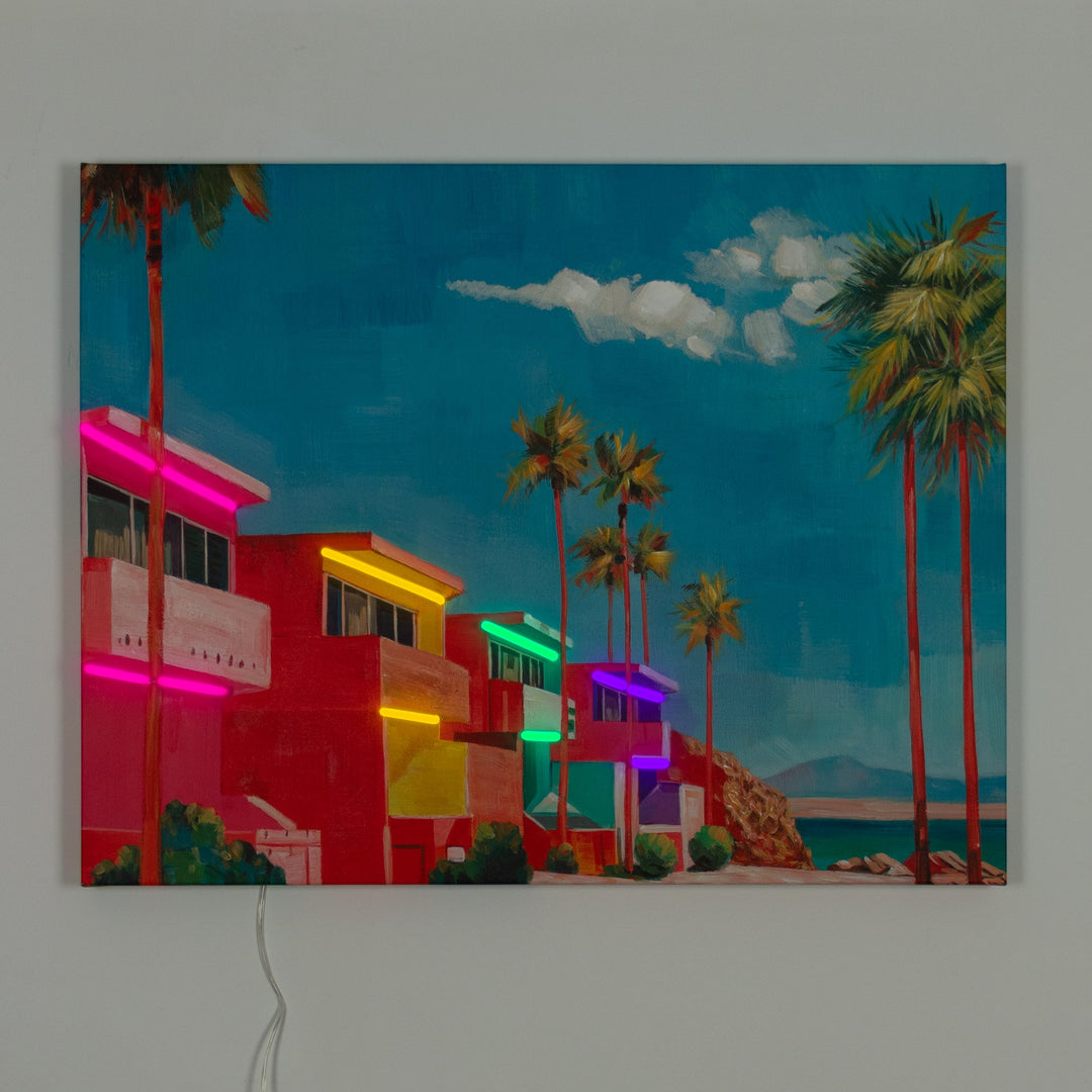 Summer Breeze LED Neon Canvas Art