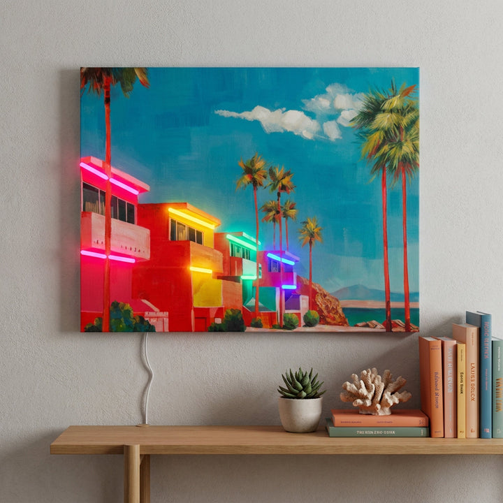 Summer Breeze LED Neon Canvas Art