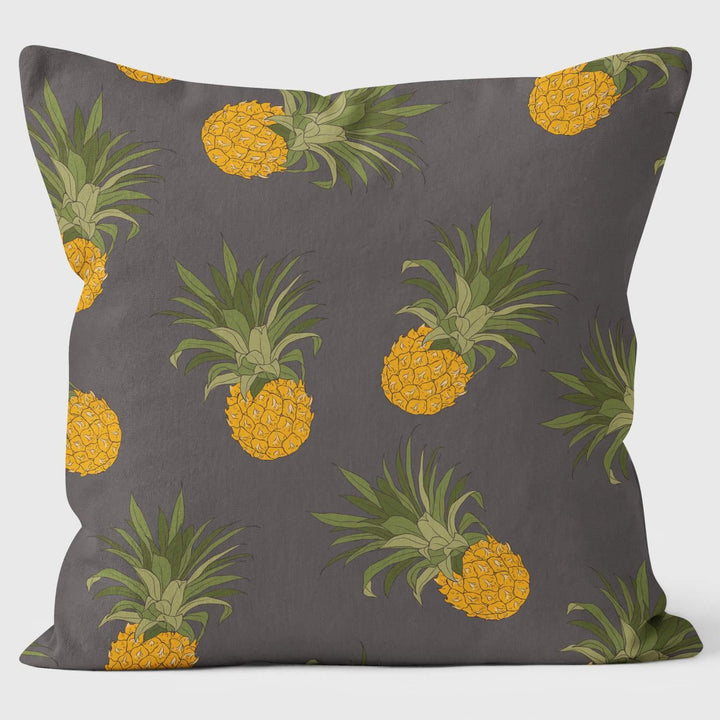 Pineapple Dark - Art Print Cushion - Handmade Cushions UK - WeLoveCushions