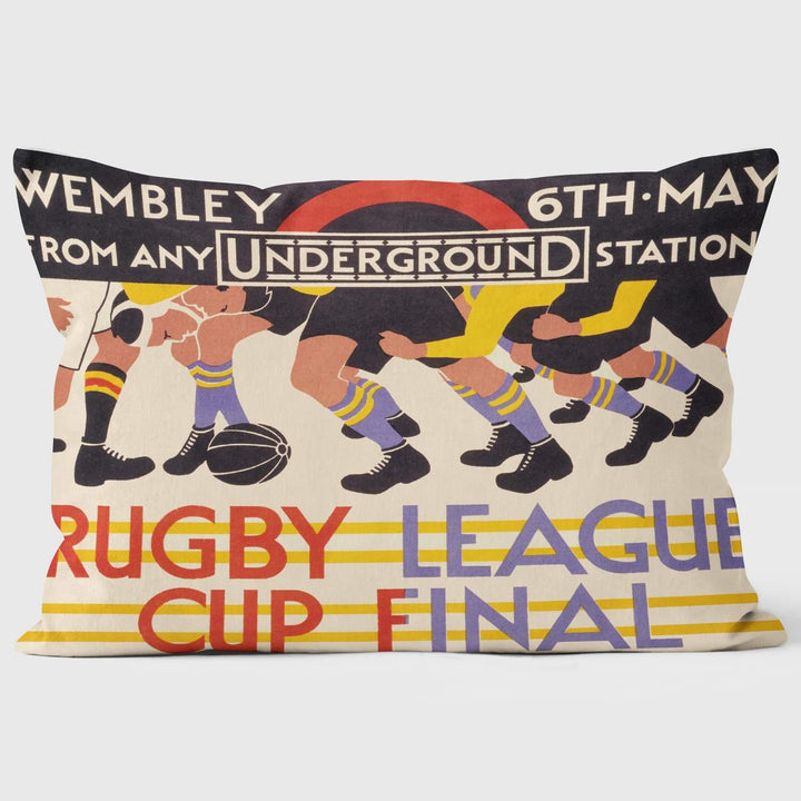 Rugby League Cup Final - London Transport Cushion - Handmade Cushions UK - WeLoveCushions