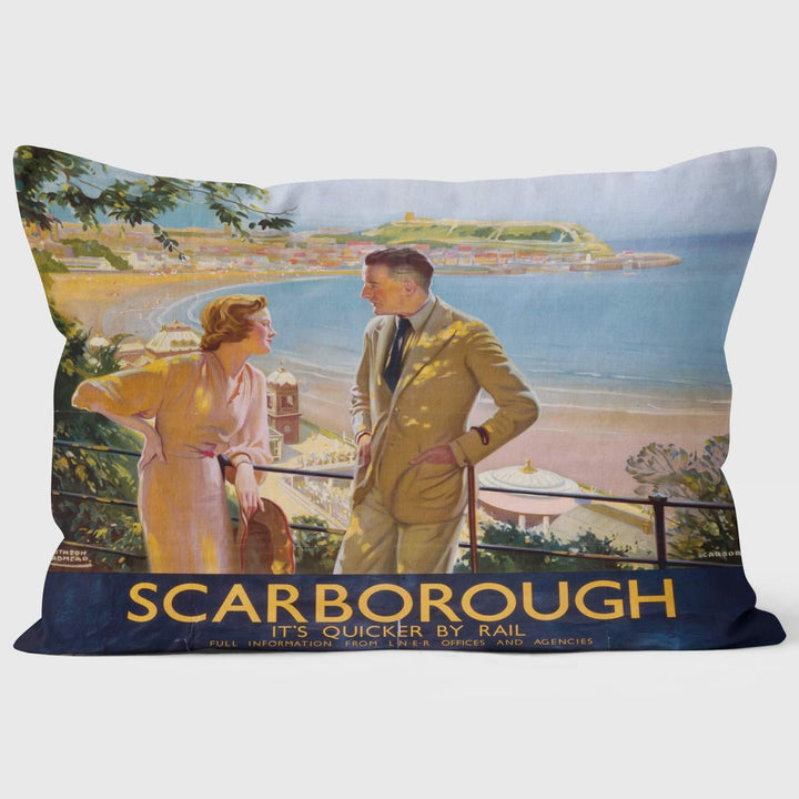 Scarborough - It‰۪s Quicker By Rail‰۪ LNER 1923-1947 - National Railway Museum Cushion - Handmade Cushions UK - WeLoveCushions