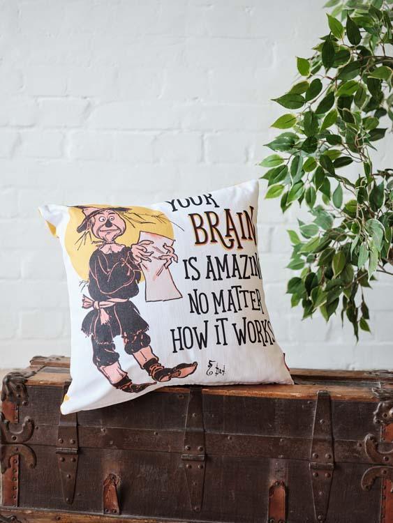 Scarecrow Paper - The Wizard of Oz Cushion - Handmade Cushions UK - WeLoveCushions