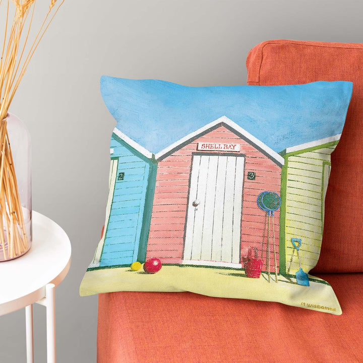 Beach Huts 08 - Martin Wiscombe - Art Print Cushion