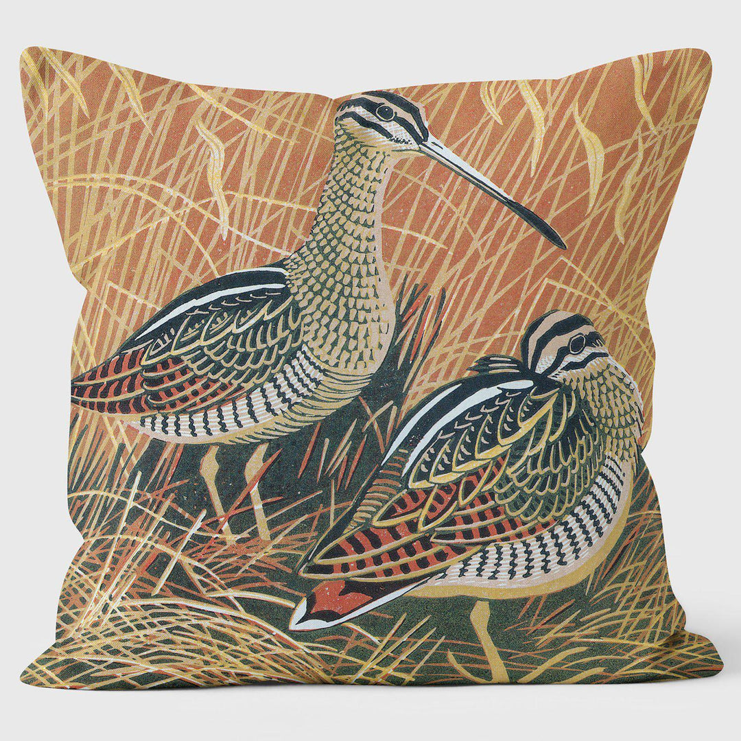 Snipe - Robert Gillmor Cushion - Handmade Cushions UK - WeLoveCushions