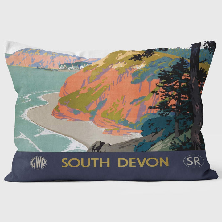 South Devon GWR-SR 1945 - National Railway Museum Cushion - Handmade Cushions UK - WeLoveCushions