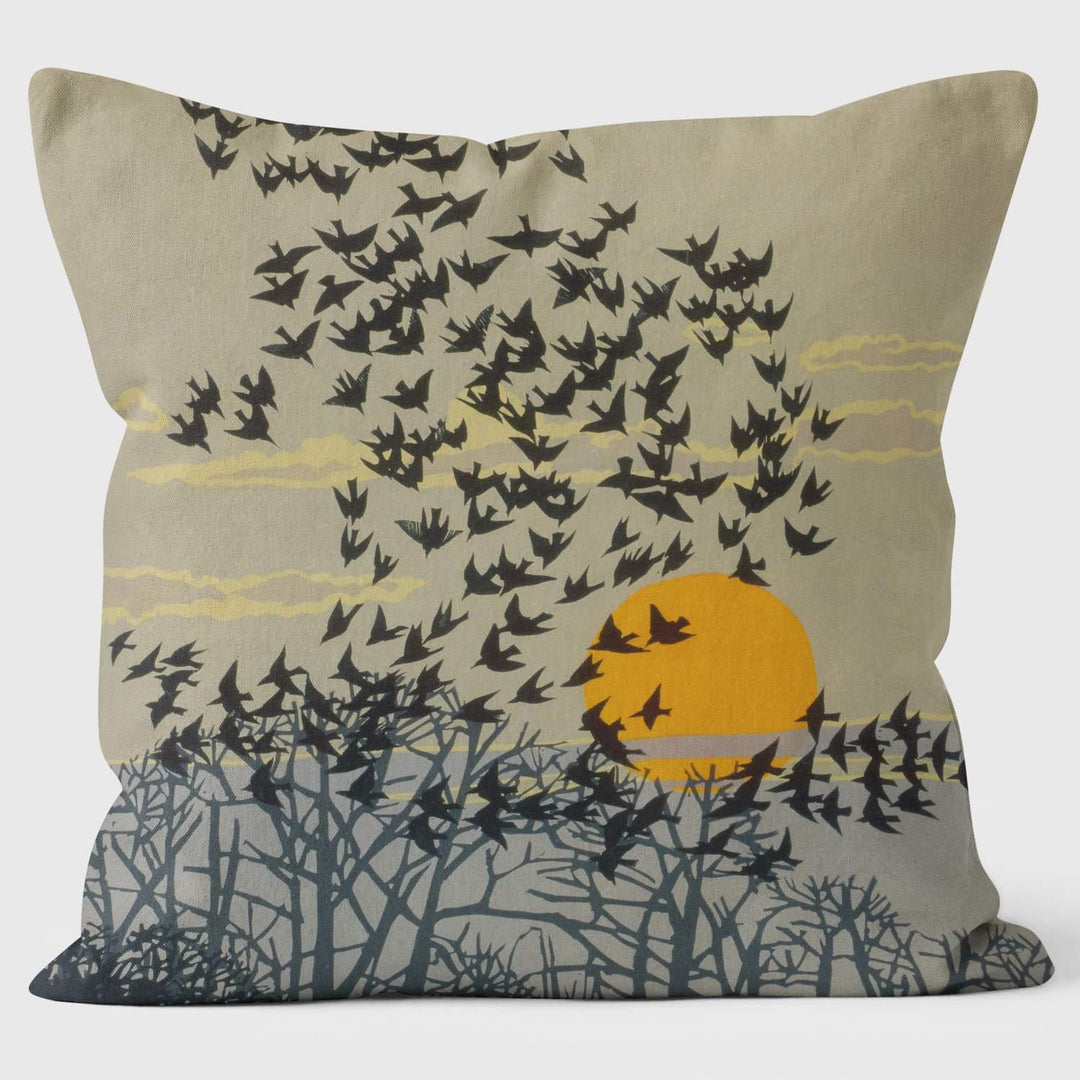 Starlings - Robert Gillmor Cushion - Handmade Cushions UK - WeLoveCushions