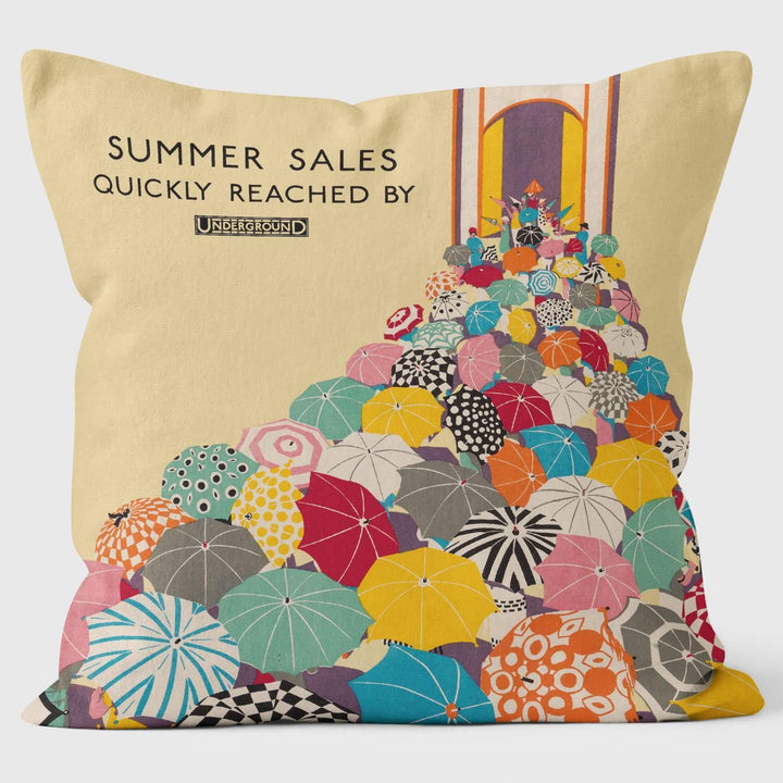 Summer Sales - London Transport Cushion - Handmade Cushions UK - WeLoveCushions