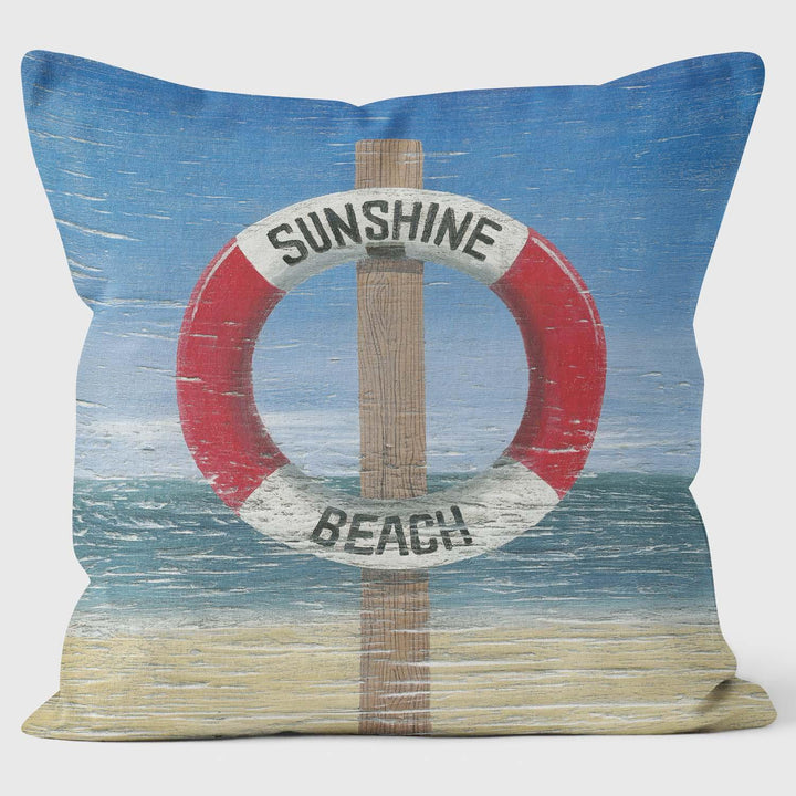 Sunshine Beach - Martin Wiscombe - Art Print Cushion - Handmade Cushions UK - WeLoveCushions