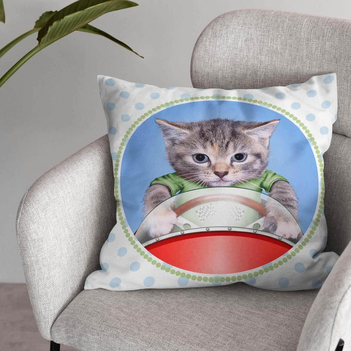 Tabby Driver - Pets Factor Kids Pillows