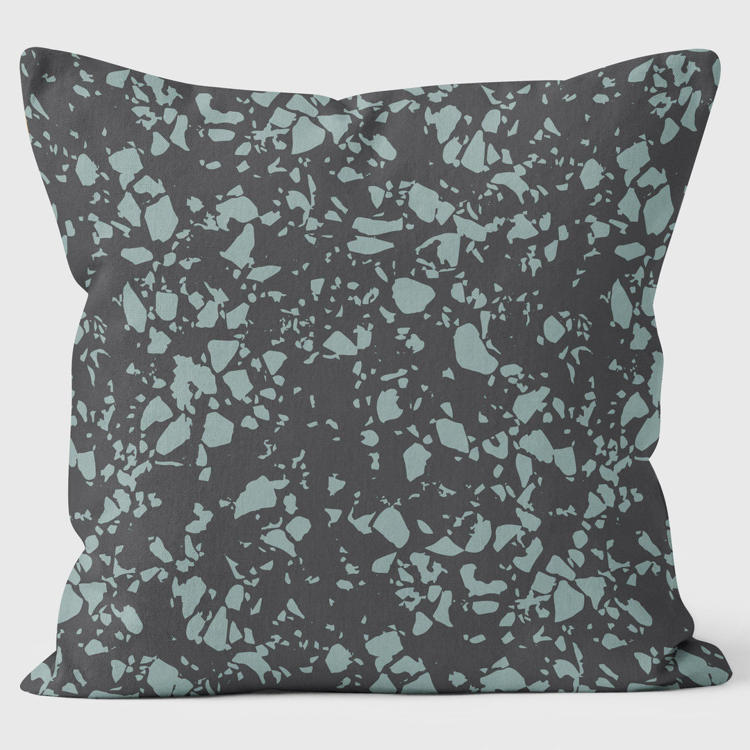 Terrazzo Blue Chiaro - Art Print Cushion - Handmade Cushions UK - WeLoveCushions